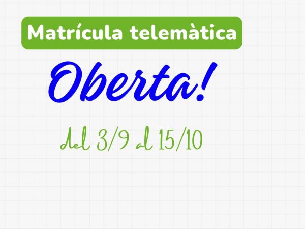 Matrícula curs 24/25