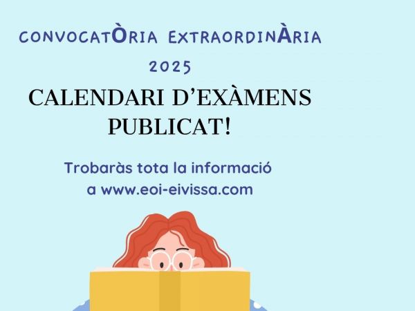 Calendari convocatòria extraordinària (setembre)