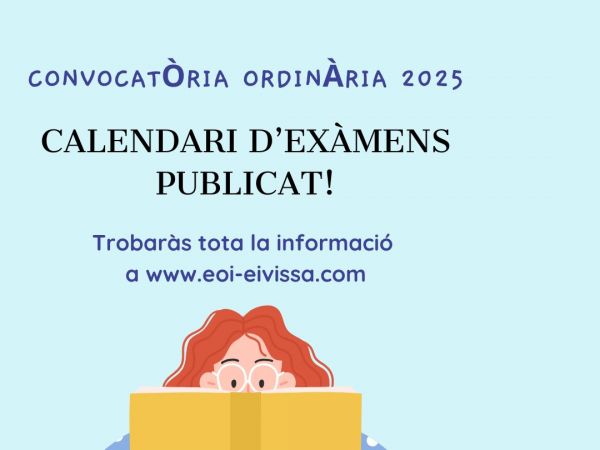 Calendari convocatòria ordinària